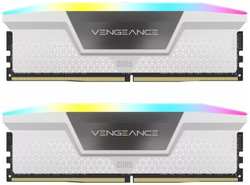 Оперативная память для компьютера 32Gb (2x16Gb) PC5-51200 6400MHz DDR5 DIMM CL36 Corsair Vengeance RGB White CMH32GX5M2B6400C36W