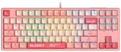 Клавиатура A4TECH Bloody S87 Energy, USB, розовый [s87 usb energy pink] (S87 USB  ENERGY PINK)