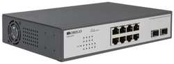 Origo Unmanaged Switch 8x1000Base-T PoE, 2x1000Base-X SFP, PoE Budget 120W, 19 w / brackets (OS2210FP/120W/A1A)