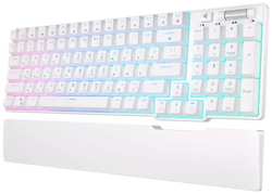 Полноразмерная (96%) механическая клавиатура Royal Kludge RK96 - 3 типа подключения, 96 клавиш, белая, переключатели RK