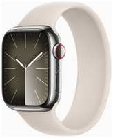 Смарт-часы Apple Watch Series 9 A2978 41мм OLED корп.серебристый Sport Band разм.брасл.:S / M (MR9M3LL / A) (MR9M3LL/A)