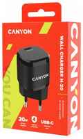 Canyon, PD 20W Input: 100V-240V, Output: 1 port charge: USB-C:PD 20W (5V3A / 9V2.22A / 12V1.66A) , Eu plug, Over- Voltage , over-heated, over-current and (CNE-CHA20B05)