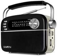 Радиоприёмник SVEN SRP-505 чёрный (4 Вт, FM / AM / SW, USB, SD / microSD, Bluetooth, 1200 мАч)