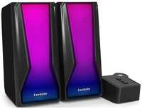Акустическая система 2.0 ExeGate Accord 230 (питание USB,Bluetooth, 2х3Вт (6Вт RMS), 60-20000Гц, цвет черный, RGB подсветка, Color Box) (EX289687RUS)