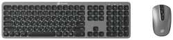 Oklick Клавиатура + мышь Оклик 300M клав:серый мышь:серый / черный USB беспроводная slim (1488402)