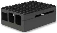 RA182 Корпус ACD Black ABS Plastic Building Block case for Raspberry Pi 3 B / B+ (CBPIBLOX-BLK) (494293)