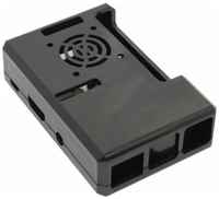 RA187 Корпус ACD Black ABS Plastic Case w / GPIO port hole and Fan holes for Raspberry Pi 3 B, (RASP1788) (494446)