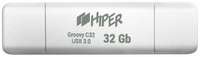 Флэш-драйв 32GB OTG USB 3.0 / Type-C, Groovy C,пластик, цвет белый, Hiper (HI-USBOTG32GBU787W)