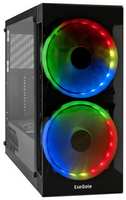 Корпус Miditower ExeGate i3 MATRIX-PPH500 (ATX, БП 500PPH 80+Bronze 12см, 2*USB+1*USB3.0, HD аудио, черный, 2 вент. 18см с RGB подсветкой, пылевые фил (EX295108RUS)