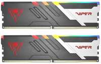 Оперативная память для компьютера 32Gb (2x16Gb) PC5-59200 7400MHz DDR5 DIMM CL36 Patriot Viper Venom RGB PVVR532G740C36K