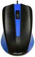 Мышь Acer OMW011 черный / синий оптическая (1200dpi) USB (3but)