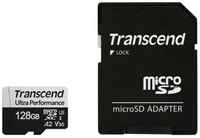 Карта памяти microSDXC Transcend 340S, 128 Гб, UHS-I Class U3 V30 A2, с адаптером