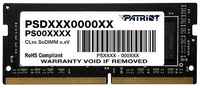 Оперативная память для ноутбука 4Gb (1x4Gb) PC4-21300 2666MHz DDR4 SO-DIMM CL19 Patriot PSD44G266641S