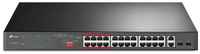 TP-Link 24-port 10 / 100Mbps Unmanaged PoE+ Switch with 2 combo RJ-45 / SFP uplink ports, metal case, rack mount (TL-SL1226P)