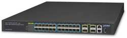 Planet Layer 3 24-Port 10G SFP+ + 4-Port 40G/100G QSFP28 Managed Switch with optional Redundant Power