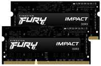 Оперативная память для ноутбука 8Gb (2x4Gb) PC3-15000 1866MHz DDR3L SO-DIMM CL11 Kingston FURY Impact (KF318LS11IBK2/8)