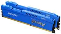 Оперативная память для компьютера 16Gb (2x8Gb) PC3-12800 1600MHz DDR3 DIMM CL10 Kingston FURY Beast Blue (KF316C10BK2 / 16) (FURY Beast Blue)
