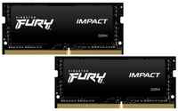 Оперативная память для ноутбука 16Gb (2x8Gb) PC4-25600 3200MHz DDR4 SO-DIMM CL20 Kingston FURY Impact (KF432S20IBK2 / 16)