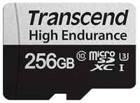Карта памяти microSDXC Transcend 350V (высокой надёжности), 256 Гб, UHS-I Class 10 U1, с адаптером
