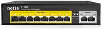 Коммутатор Netis P110C 10-портовый PoE+ коммутатор Fast Ethernet  /  8*PoE+ 2 порта 802.3af / 802.3at
