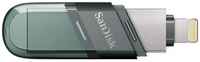Флеш Диск Sandisk 64Gb iXpand Flip SDIX90N-064G-GN6NN USB3.1 зеленый / серебристый