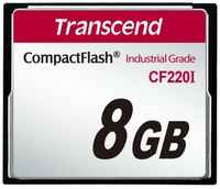 Промышленная карта памяти CompactFlash Transcend 220I, 8 Гб SLC, темп. режим от -40? до +85?