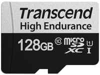 Карта памяти microSDXC Transcend 350V (высокой надёжности), 128 Гб, UHS-I Class 10 U1, с адаптером