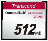 Промышленная карта памяти CompactFlash Transcend 220I, 512 Мб SLC, темп. режим от -40? до +85?
