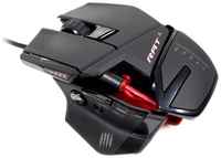 Игровая мышь Mad Catz R.A.T. 4+ чёрная (PMW3330, USB, 9 кнопок, 7200 dpi, красная подсветка)