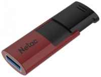 Флеш Диск Netac U182 64Gb, USB3.0, сдвижной корпус, пластиковая чёрно-красная