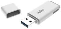 Флеш Диск Netac U185 64Gb, USB3.0, с колпачком, пластиковая белая