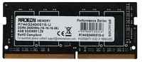 Оперативная память для ноутбука 4Gb (1x4Gb) PC4-19200 2400MHz DDR4 SO-DIMM CL16 AMD R744G2400S1S-U