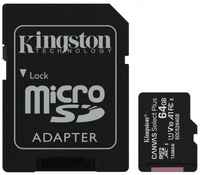 Карта памяти microSDXC 64GB Kingston Class10 UHS-I Canvas Select up to 100MB / s с адапт (SDCS2 / 64GB-3P1A) (SDCS2/64GB-3P1A)