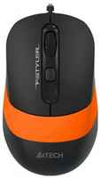 Мышь проводная A4TECH Fstyler FM10 чёрный оранжевый USB