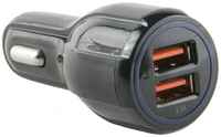 Автомобильное зарядное устройство Red Line AC2-30 2.4А черный УТ000015783