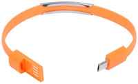 Кабель-браслет microUSB Gmini GM-WDC-200O плоский оранжевый