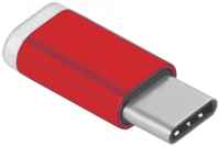 Переходник microUSB USB Type C Green Connection GCR-UC3U2MF-Red красный