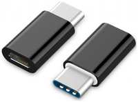 Адаптер microUSB Type-C Cablexpert A-USB2-CMmF-01 черный