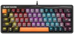 Игровая клавиатура DEFENDER BLACK RAVEN серо-чёрная (USB, OUTEMU RED, радужная подсветка, 63 кл., GK-417) (45413)