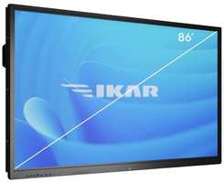 Панель Ikar 86 ИП 86-214-410 черный IPS LED 8ms 16:9 DVI HDMI M / M матовая 1200:1 400cd 178гр / 178гр 3840x2160 VGA DP UHD USB 86кг (RUS)
