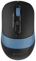 Мышь A4Tech Fstyler FG10CS Air черный / синий оптическая (2000dpi) silent беспроводная USB для ноутбука (4but) (FG10CS AIR ASH BLUE)