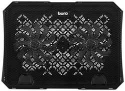 Бюрократ Подставка для ноутбука Buro BU-LCP150-B212 15335x265x22мм 74.35дБ 1xUSB 2x 140ммFAN 480г металлическая сетка / пластик черный