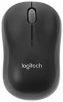 Мышь Logitech M186 черный / серый оптическая (1000dpi) беспроводная USB2.0 для ноутбука (2but) (910-004131)