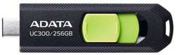 ADATA Флеш накопитель 256GB A-DATA UC300, USB 3.2 / TypeC, черный / зеленый (ACHO-UC300-256G-RBK/GN)