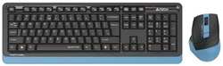 Клавиатура + мышь A4Tech Fstyler FGS1035Q клав:черный / синий мышь:черный / синий USB беспроводная Multimedia (FGS1035Q NAVY BLUE)