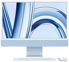 Моноблок Apple iMac A2874 24 4.5K M3 8 core (4.05) 8Gb SSD256Gb 8 core GPU macOS WiFi BT клавиатура мышь Cam синий 4480x2520 (iMac 24 A2874)