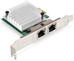Сетевой адаптер ExeGate EXE-562 (PCI-E x1 v2.0, 2xRJ45, UTP 10 / 100 / 1000Mbps, Realtek Chipset RTL8111F) (EX296210RUS)