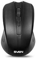 Беспроводная мышь SVEN RX-300 Wireless черная (2.4 гГц, USB, 4 кн., 1400 DPI, 2 x AAA) (SV-03200300W)