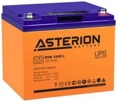 Аккумуляторная батарея Asterion DTM 1240 L 12В / 40Ач клемма Болт М6 (198х166х170мм(170мм) 14кг Срок сл. 12лет) (DTM 1240 L NC)