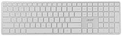 Клавиатура Acer OKR301 белый / серебристый USB беспроводная BT / Radio slim Multimedia (ZL.KBDEE.015)
